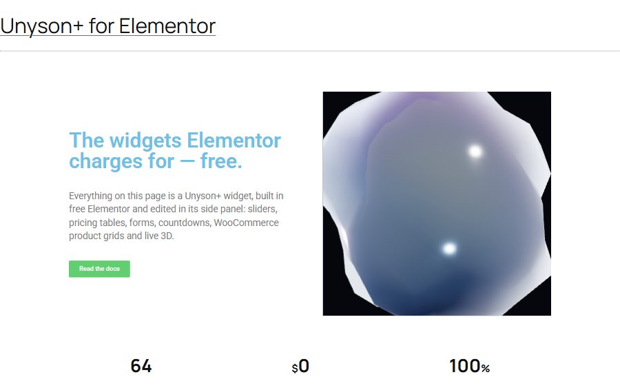 Unyson+ for Elementor